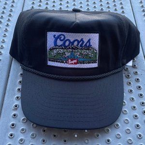 Coors Original Banquet Beer Landscape Embroider on Black Rope Hat with Snapback